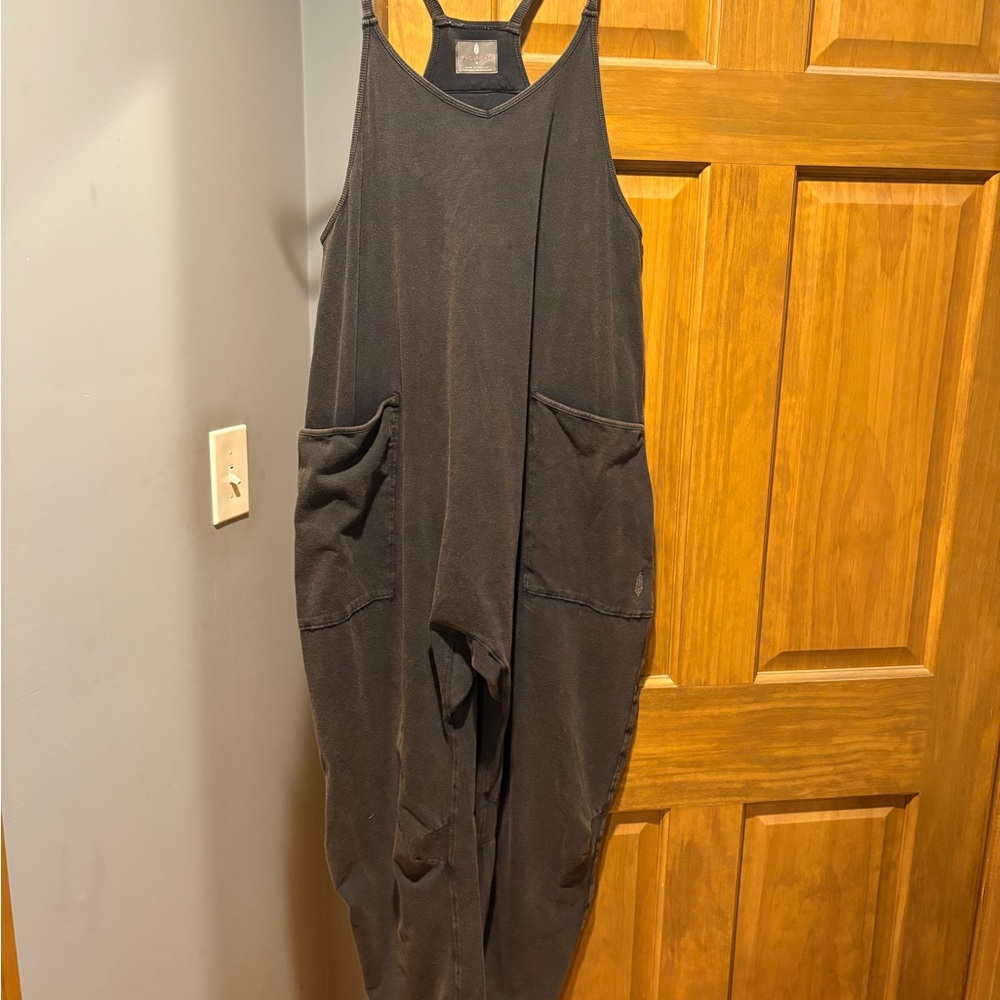 FP Movement by Free People faded black hot shot Onesie Small